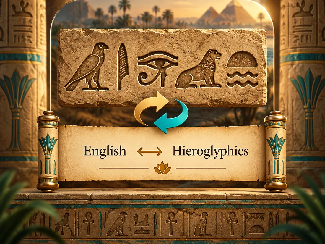 English and Hieroglyphics Translator